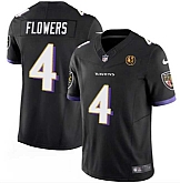Men & Women & Youth Baltimore Ravens #4 Zay Flowers Black 2023 F.U.S.E. With John Madden Patch Vapor Limited Football Stitched Jersey,baseball caps,new era cap wholesale,wholesale hats